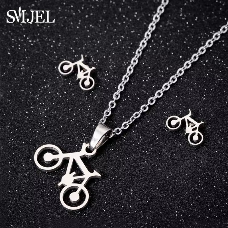 New Cute Stainless Steel Necklaces for Women Gold Color Tiara Princess Crown Cross Compass Heart Star Necklace Jewelry Gifts
