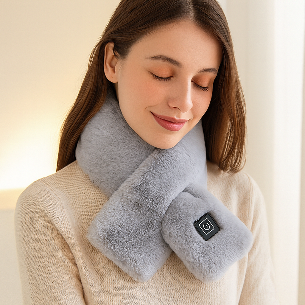 Écharpe Chauffante USB – Soulagement Cervical Instantané (3 Modes de Chaleur)