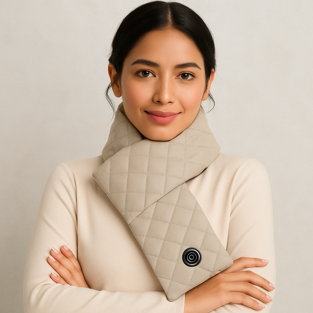 Écharpe Chauffante Velvet – Confort Ultra-Doux & Soulagement Cervical (3 Modes de Chaleur)