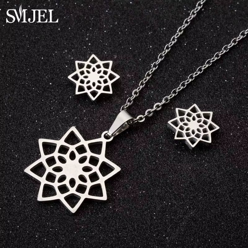 New Cute Stainless Steel Necklaces for Women Gold Color Tiara Princess Crown Cross Compass Heart Star Necklace Jewelry Gifts